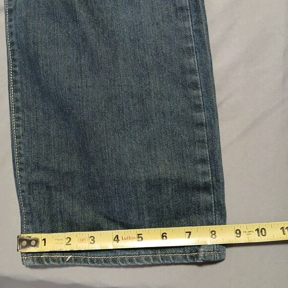 Levis 501xx Jeans Mens 38x34 Fits 38x32 Straight Button Fly Dark Wash Biker Moto - Picture 8 of 13